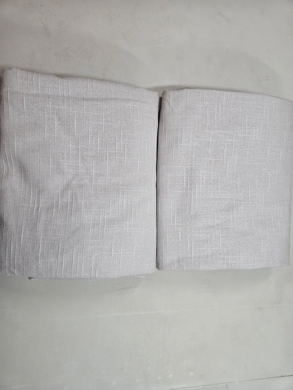 QUINCE Set Of 2 48x96 Cotton Slub Curtains Cloud 0847